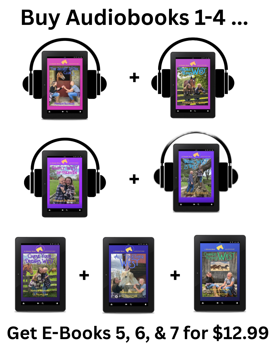Audiobooks 1-4 + E-Books 5-7
