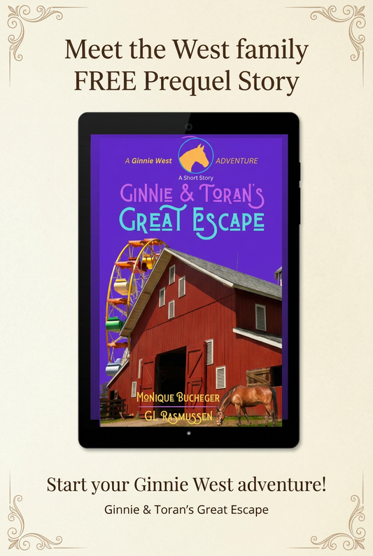 Free prequel promotional graphic using the original cover with inviting West family messaging