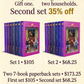 Two identical seven-book paperback sets with gifting options